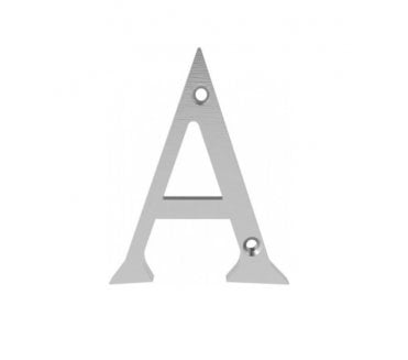 Carlisle Brass 53mm Door Letters (A-D) - Satin Chrome