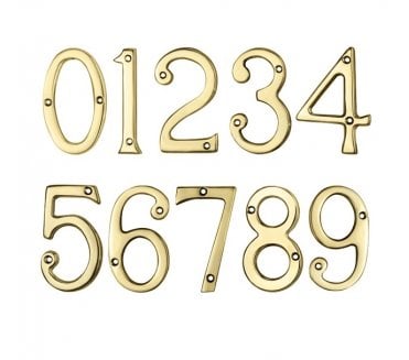 Carlisle Brass 75mm Door Numerals - Polished Brass