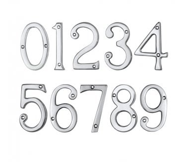 Carlisle Brass 75mm Door Numerals - Polished Chrome