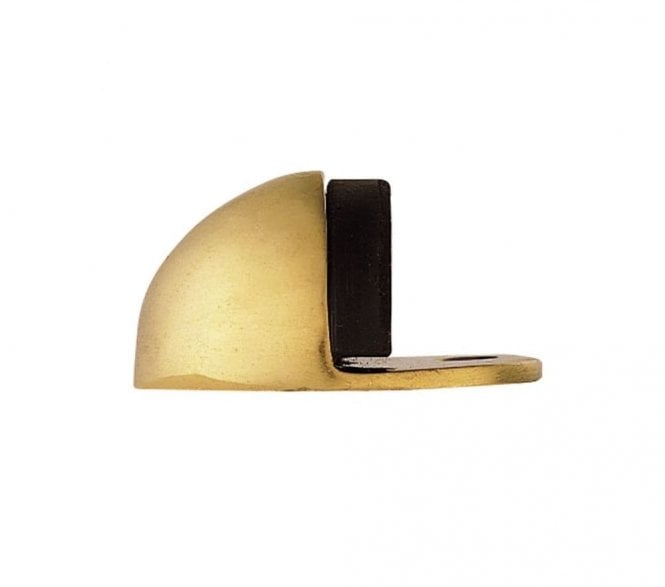 Carlisle Brass AA20 Floor Mounted Premium Oval Doorstop - Polished Brass