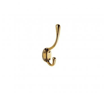 Carlisle Brass AA25 Victorian Hat & Coat Hook - Polished Brass