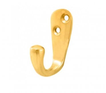 Carlisle Brass AA26 Single Robe Hook -  Polished Brass