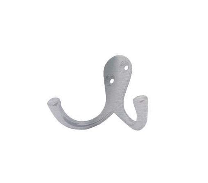 Carlisle Brass AA27 Double Robe Hook - Satin Chrome