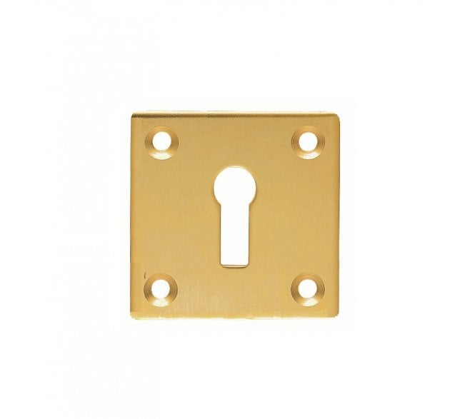 Carlisle Brass AA4 Square Keyhole Escutcheon Plate 50x50mm - Polished Brass