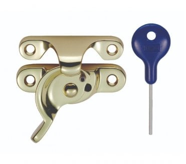 Carlisle Brass AA40LCK Locking Fitch Pattern Sash Fastener -Polished Brass