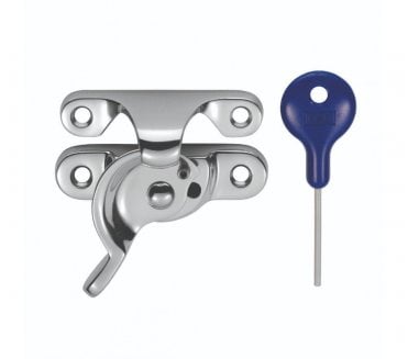 Carlisle Brass AA40LCK Locking Fitch Pattern Sash Fastener -Polished Chrome