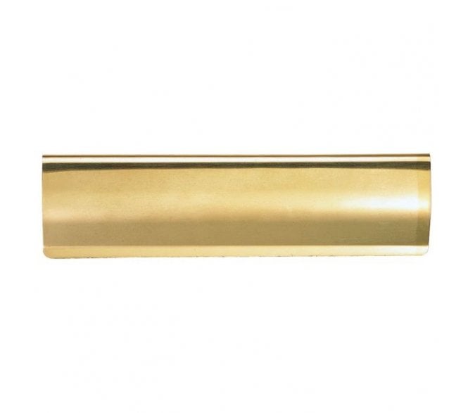 Carlisle Brass AA53 Curved Letter Plate Tidy - Foam Backed 281x79mm - Polished Brass