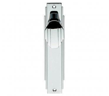 Carlisle Brass ADR Art Deco Door Knob On Backplate - Polished Chrome