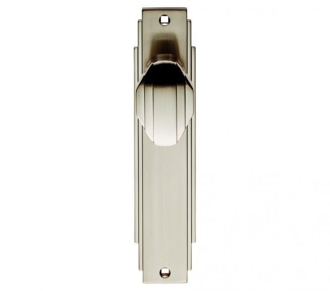 Carlisle Brass ADR Art Deco Door Knob On Backplate - Satin Nickel