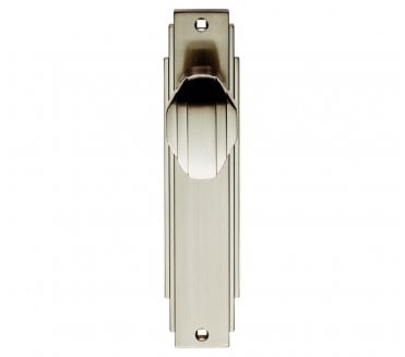 Carlisle Brass ADR Art Deco Door Knob On Backplate - Satin Nickel