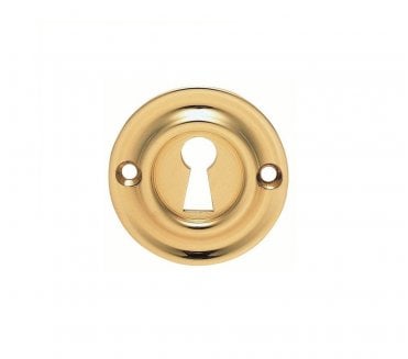 Carlisle Brass AQ41 Heavy Keyhole Escutcheon -Polished Brass