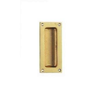 Carlisle Brass AQ90 Rectangular Flush Pull - Polished Brass