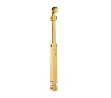 Carlisle Brass AQEX Extended Surface Door Bolt - Polished Brass