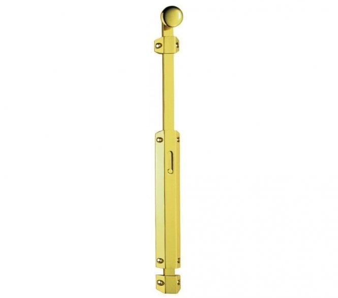 Carlisle Brass AQEX Extended Surface Door Bolt - Polished Brass