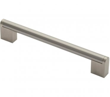 Carlisle Brass Bar Handle 160mm Satin Nickel / Stainless Steel