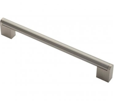 Carlisle Brass Bar Handle 192mm Satin Nickel / Stainless Steel