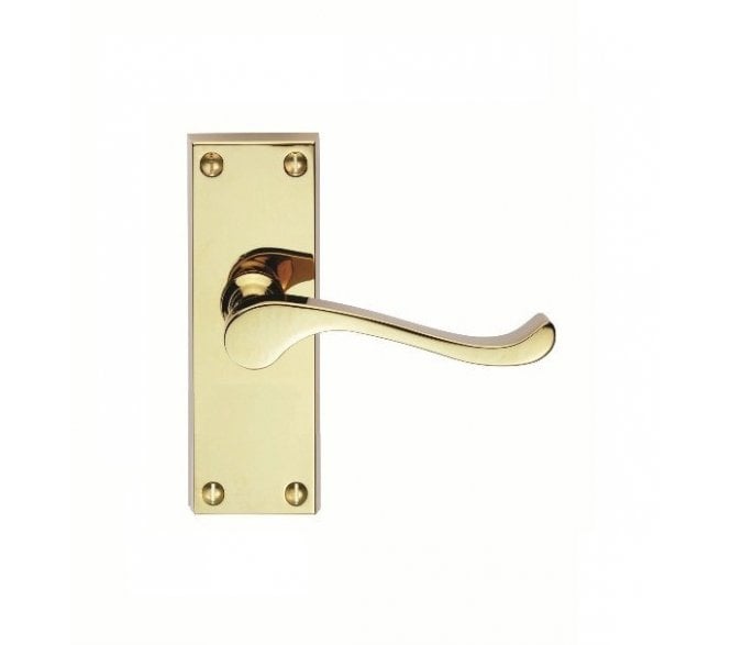 Carlisle Brass CBS Victorian Scroll Door Handles On Backplate - Polished Brass