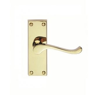 Carlisle Brass CBS Victorian Scroll Door Handles On Backplate - Polished Brass