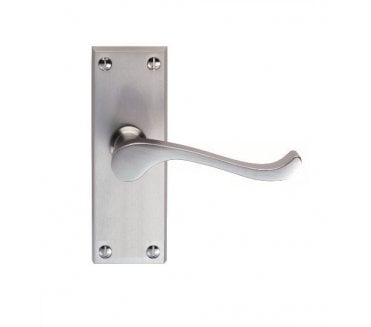 Carlisle Brass CBS Victorian Scroll Door Handles On Backplate - Satin Chrome