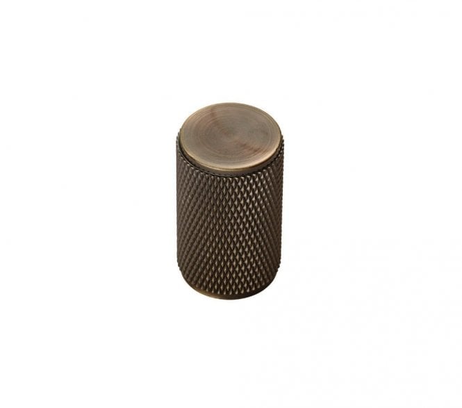 Carlisle Brass Cylindrical Knurled Knob 18mm Antique Brass