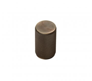 Carlisle Brass Cylindrical Knurled Knob 18mm Antique Brass