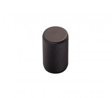 Carlisle Brass Cylindrical Knurled Knob 18mm Matt Black
