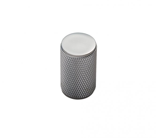 Carlisle Brass Cylindrical Knurled Knob 18mm Polished Chrome
