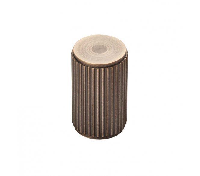 Carlisle Brass Cylindrical Lines Knob 18mm Antique Brass