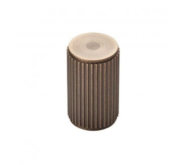 Carlisle Brass Cylindrical Lines Knob 18mm Antique Brass