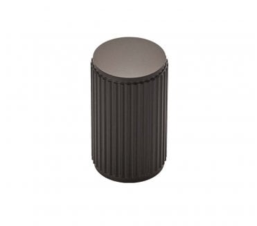 Carlisle Brass Cylindrical Lines Knob 18mm Matt Black