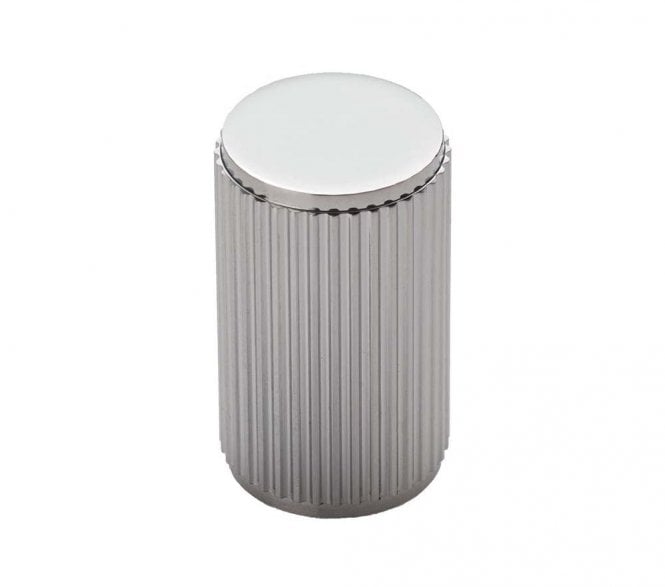 Carlisle Brass Cylindrical Lines Knob 18mm Polished Chrome