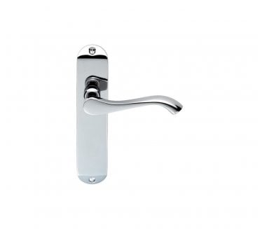 Carlisle Brass DL Andros Door Handle On Short Backplate - Polished Chrome