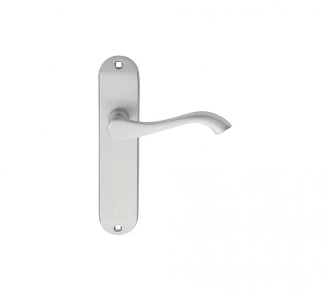 Carlisle Brass DL Andros Door Handle On Short Backplate - Satin Chrome