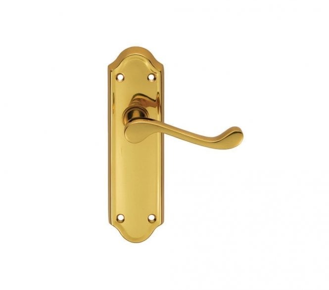 Carlisle Brass DL Ashtead Deluxe Door Handles On Backplate - Polished Brass