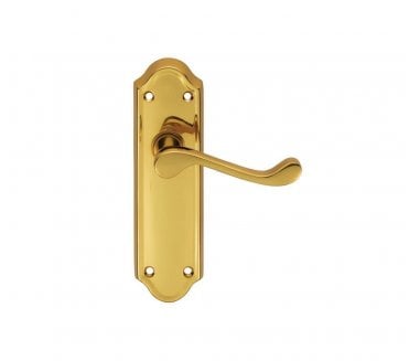 Carlisle Brass DL Ashtead Deluxe Door Handles On Backplate - Polished Brass