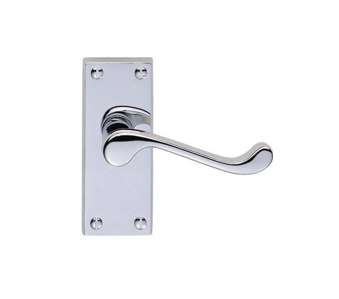 Carlisle Brass DL Deluxe Scroll Door Handles On Backplate - Polished Chrome