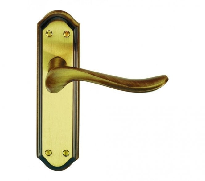 Carlisle Brass DL Lytham Door Handles On Backplate - Florentine Bronze