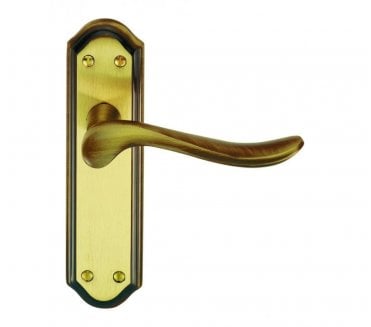 Carlisle Brass DL Lytham Door Handles On Backplate - Florentine Bronze