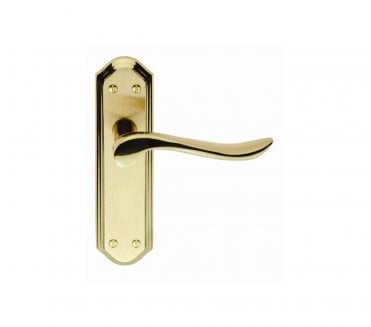 Carlisle Brass DL Lytham Door Handles On Backplate - Polished/Satin Brass