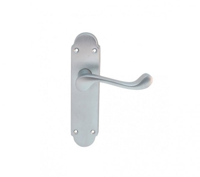 Carlisle Brass DL Oakley Door Handles On Backplate - Satin Chrome