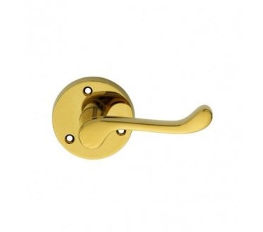 Carlisle Brass DL56 Scroll Door Handle On Rose - Polished Brass