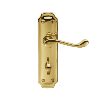 Carlisle Brass DL68WC Birkdale Deluxe Bathroom Door Handles On Backplate - 25yr Stainless Brass