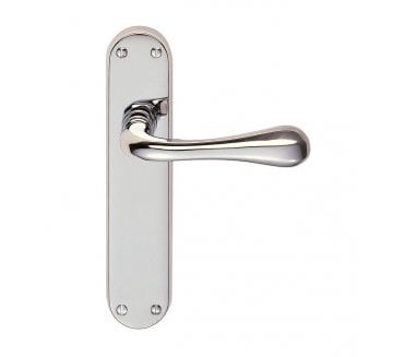 Carlisle Brass EL Astro Door Handles On Backplate - Polished Chrome