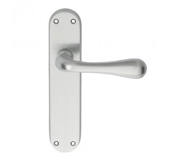 Carlisle Brass EL Astro Door Handles On Backplate - Satin Chrome