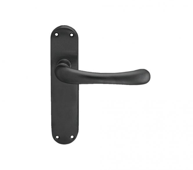 Carlisle Brass EL Ibra Door Handles On Backplate -  Matt Black