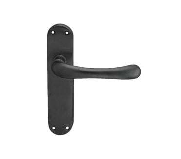Carlisle Brass EL Ibra Door Handles On Backplate -  Matt Black