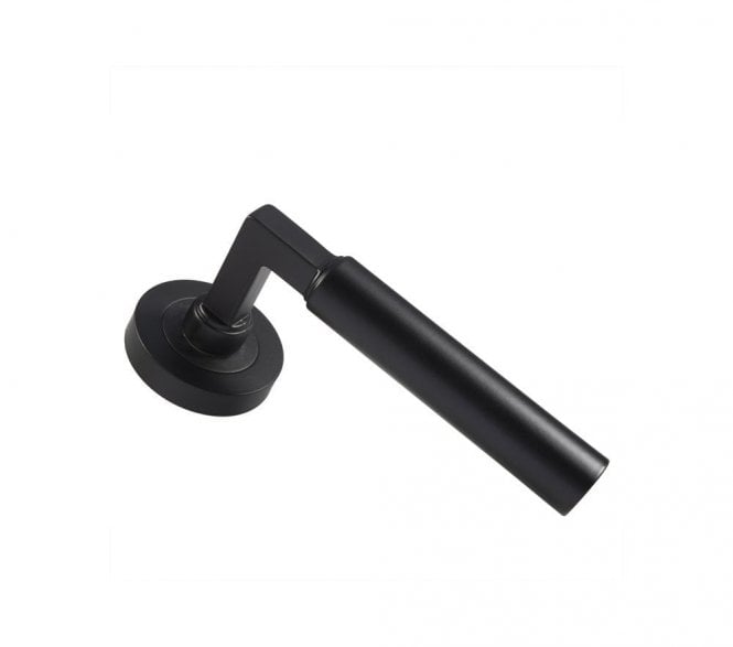 Carlisle Brass EUL Amiata Door Handle On Rose - Matt Black