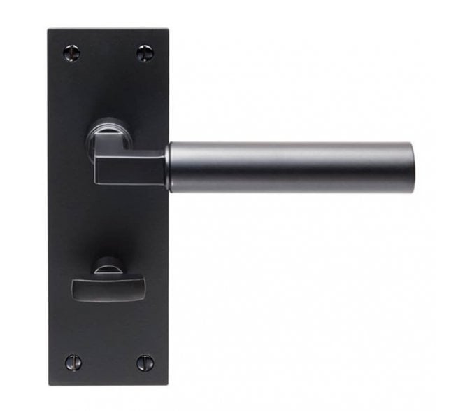 Carlisle Brass EUL Amiata Door Handles On Backplate - Matt Black