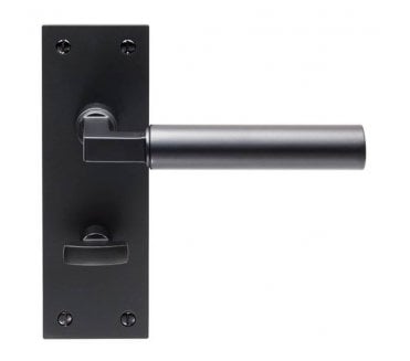 Carlisle Brass EUL Amiata Door Handles On Backplate - Matt Black