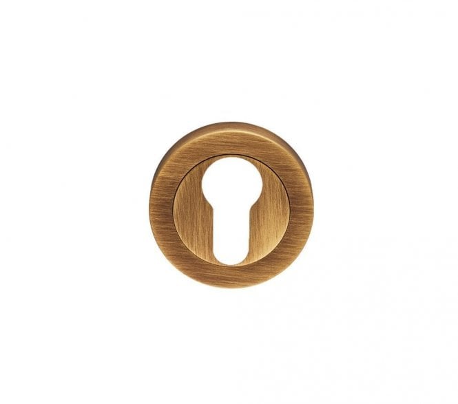 Carlisle Brass EUL Designer Euro Profile Cylinder Escutcheon - Antique Brass